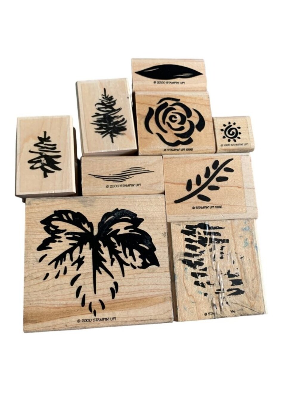 Stampin Up Rubber Stamp Set - Floral Leaf Designs Crafting Scrapbooking